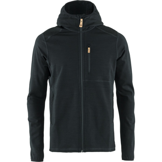 Fjällräven Keb Fleece Hoodie M - Black - Miehet - L
