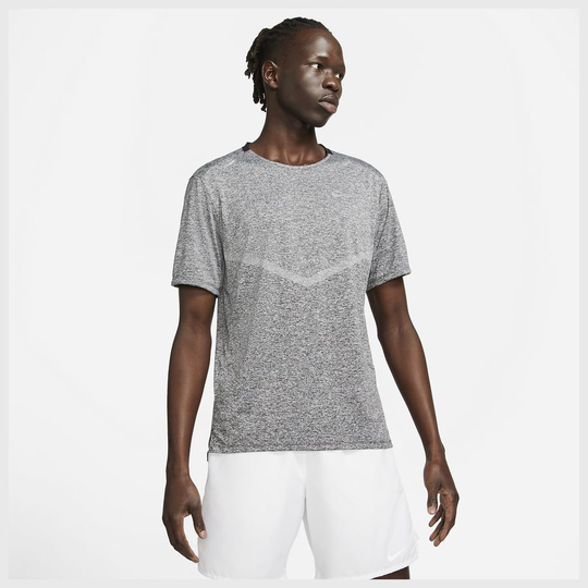 Nike Juoksu-t-paita Dri-fit Rise 365 - Harmaa/hopea, koko Small