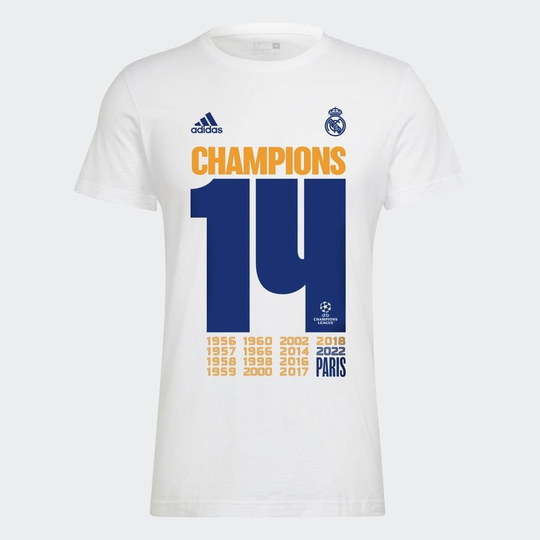 Real Madrid T-paita Champions League Voittaja 14 - Valkoinen