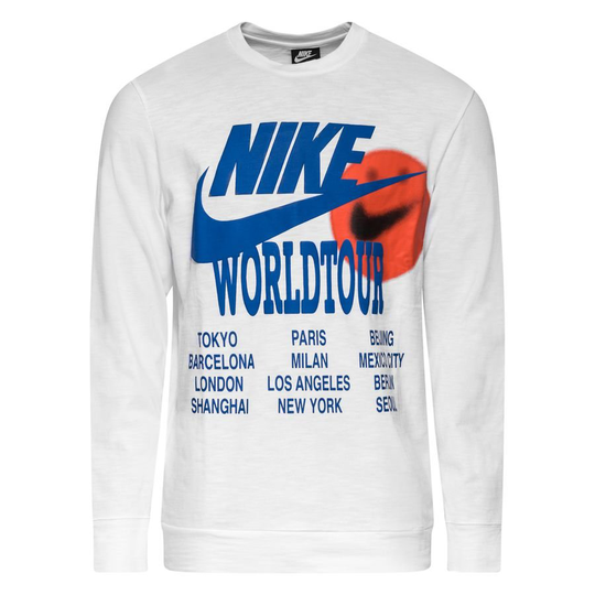 Nike T-paita NSW World Tour - Valkoinen/Sininen