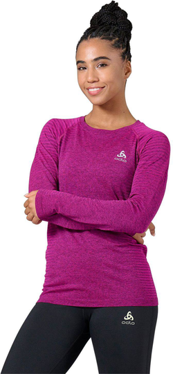 Women's ESSENTIAL SEAMLESS Long-Sleeve Running T-Shirt Fuchsia XS