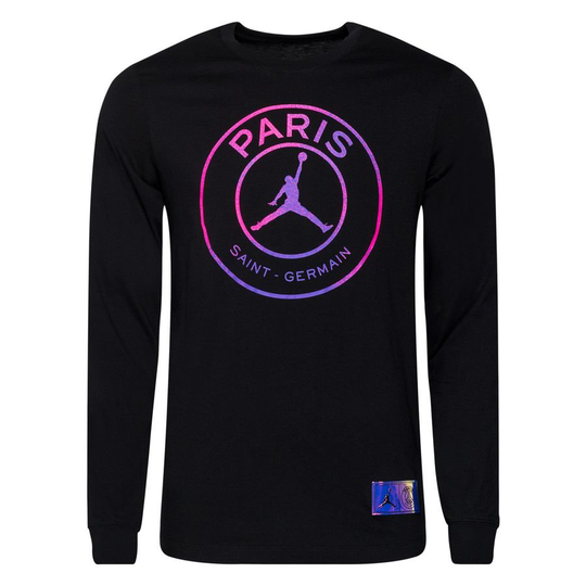 Paris Saint-Germain T-paita Jordan x PSG - Musta/Violetti Pitkähihainen