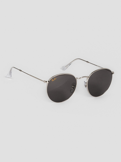 Ray-Ban Round Metal 0RB3447 Silver Sunglasses harmaa