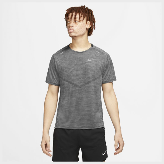 Nike Juoksu-t-paita Dri-FIT ADV Techknit Ultra - Musta/Harmaa/Hopea