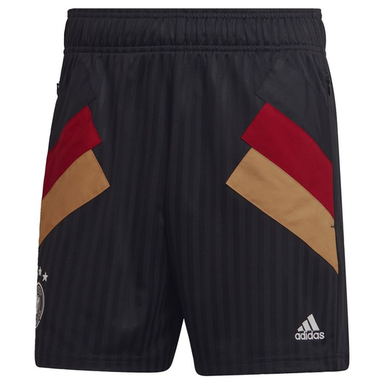 Saksa Shortsit Icon - Musta/valkoinen/punainen/keltainen - adidas, koko Large