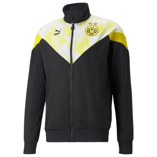 Dortmund Verryttelytakki Iconic Jalkapallo - Musta/Keltainen