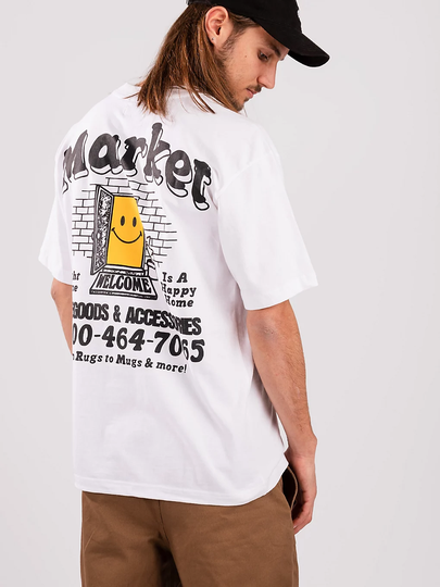 Market CTM Smiley Homegoods T-Shirt valkoinen