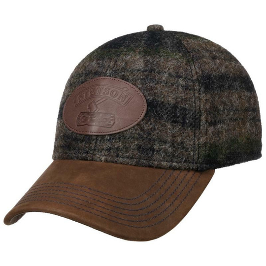 Stetson Baseball Cap Lumberjack Beeswax Wr - Green/blue Check - Unisex - OneSize