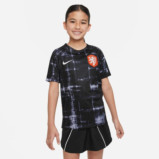 Hollanti Treenipaita Dri-FIT Pre Match MM 2022 - Musta/Valkoinen Lapset