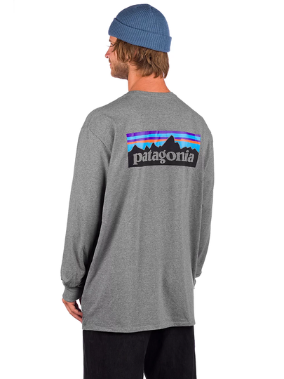 Patagonia P-6 Logo Responsibili Long Sleeve T-Shirt harmaa
