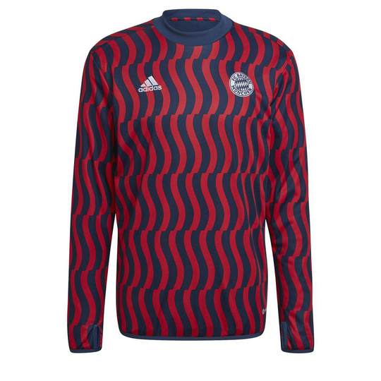 Bayern München Harjoituspaita Pre Match Warm - Navy/Punainen