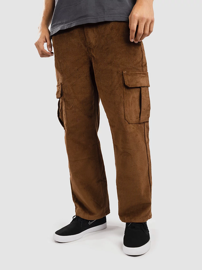 Worble Slow Burn Cargo Cord Pants ruskea