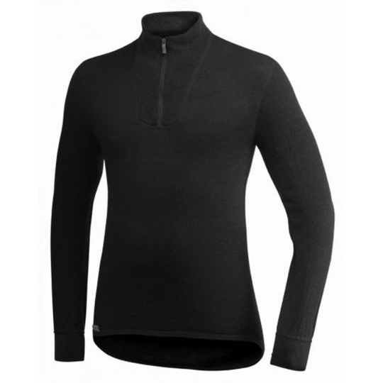 Woolpower Zip Turtleneck 400 - Black - Unisex - L