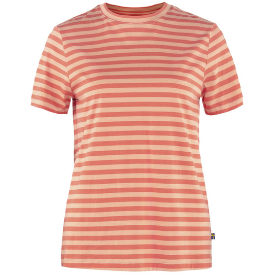 Fjällräven Striped T-shirt W - Cotton Sky-poppy Fields - Naiset - L