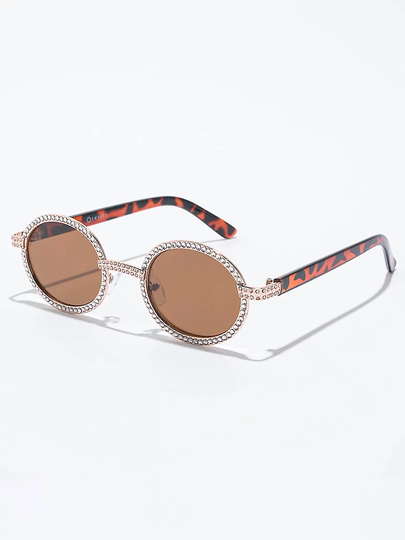 Empyre Bling Round Brown Sunglasses ruskea