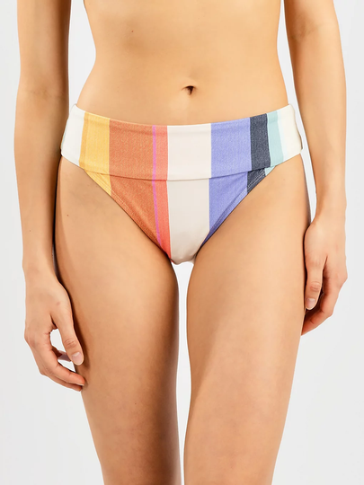 Rip Curl Heat Wave Cheeky Mid Rise Bikini Bottom kuviotu