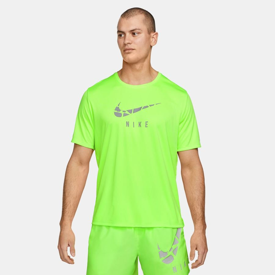 Nike Juoksu-t-paita Dri-FIT Run Division - Vihreä/Hopea, koko Medium