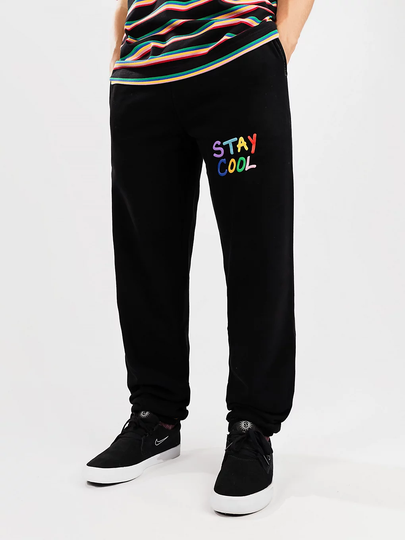 Staycoolnyc Puff Paint Jogging Pants musta