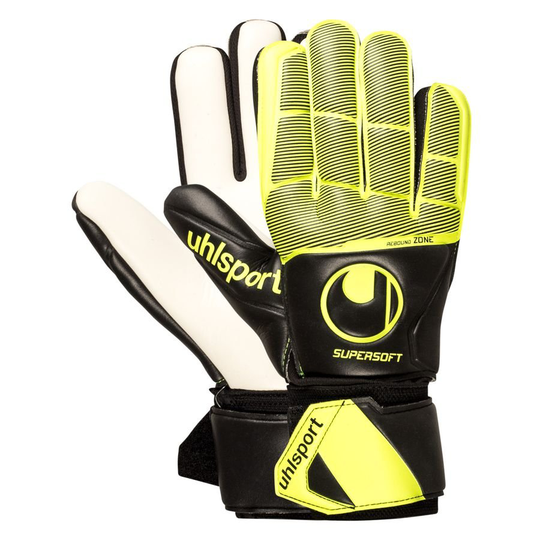 Uhlsport Maalivahdin Hanskat Supersoft Flex Frame - Musta/Keltainen
