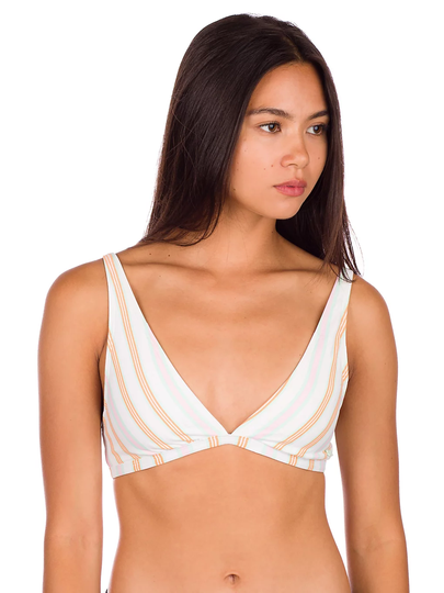 Roxy PT Beach Classics Elongate Tri Bikini Top valkoinen