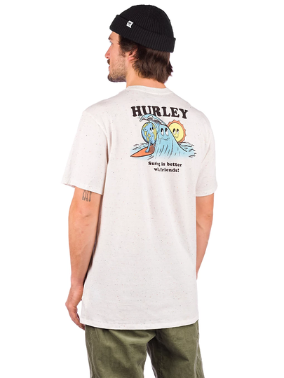 Hurley Evd Reg Earth And Surfs T-Shirt valkoinen