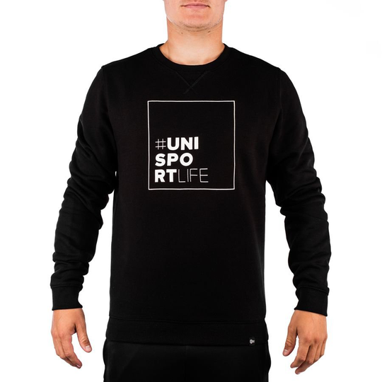 Unisportlife Roots Crewneck Paita - Musta, koko X-Small