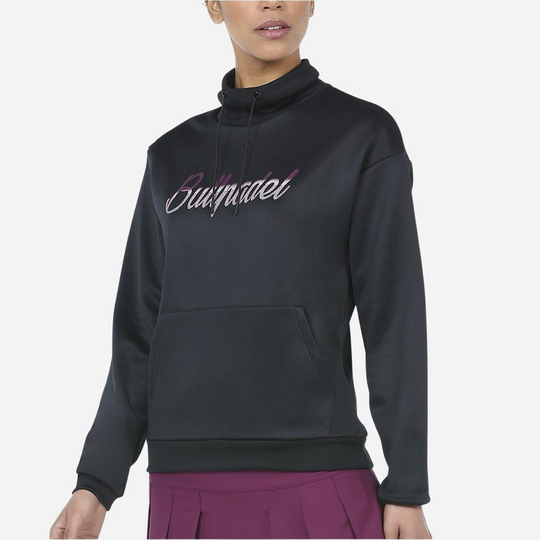 Bullpadel Irusta Black Hoodie, Naisten padel ja tennis villapaita