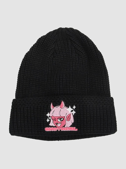 Broken Promises Emo Girl Beanie musta