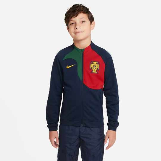 Portugali Treenitakki Academy Pro Anthem MM 2022 - Navy/Vihreä/Keltainen Lapset - Nike, koko L: 147-158 cm