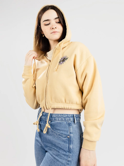 Santa Cruz BT Crescent Dot Zip Hoodie ruskea