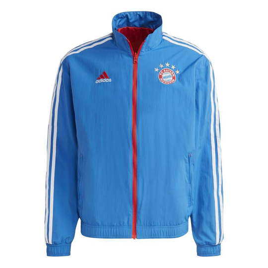 Bayern München Takki Anthem Käännettävä - Sininen/Punainen - adidas, koko Large