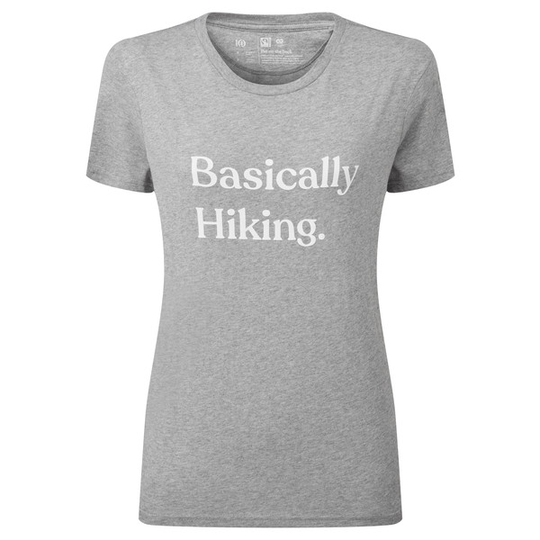 Tentree Women' S Basically Hiking Boyfriend T-shirt - Heather Grey - Naiset - L