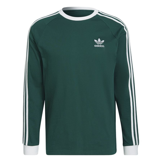 adidas Originals T-paita L/S 3-Stripes - Vihreä/Valkoinen, koko Medium