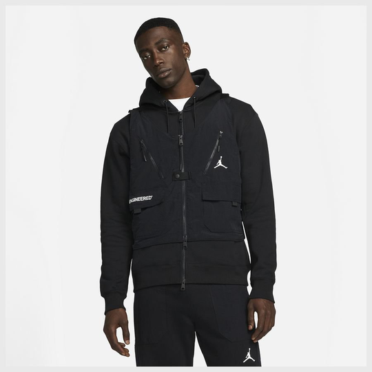 Nike Huppari Jordan Fleece - Musta/Valkoinen