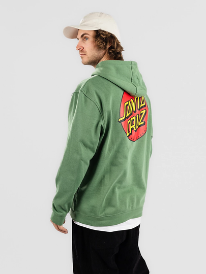 Santa Cruz Classic Dot Chest Hoodie vihreä