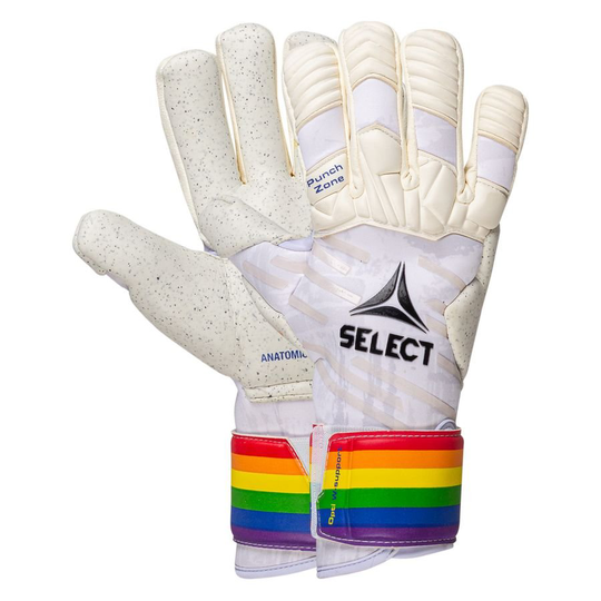 Select Maalivahdin Hanskat 88 Pro Grip Rainbow - Valkoinen LIMITED EDITION