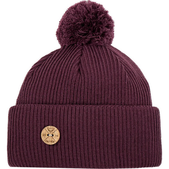 VAI-KO Timberjack Pom Beanie - Bordeaux Brown - Unisex - OneSize