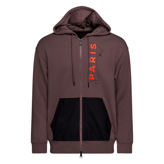 Paris Saint-germain Huppari Fleece Jordan - Ruskea/punainen - Nike, koko X-Small