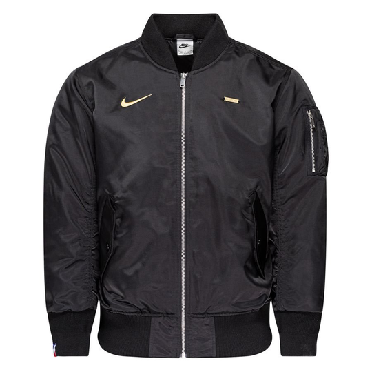 Ranska Bomber-takki Nsw Punk - Musta/harmaa/kulta - Nike, koko Large