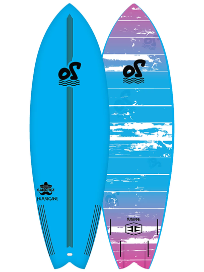 Ocean Storm Sanchez 5'10 Softtop Surfboard sininen