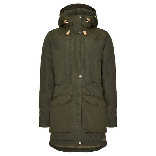 Talvitakki Fjällräven Singi Wool Padded Parka W - Deep Forest - Naiset - L