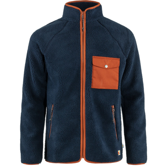 Fjällräven Vardag Pile Fleece M - Navy-autumn Leaf - Miehet - L