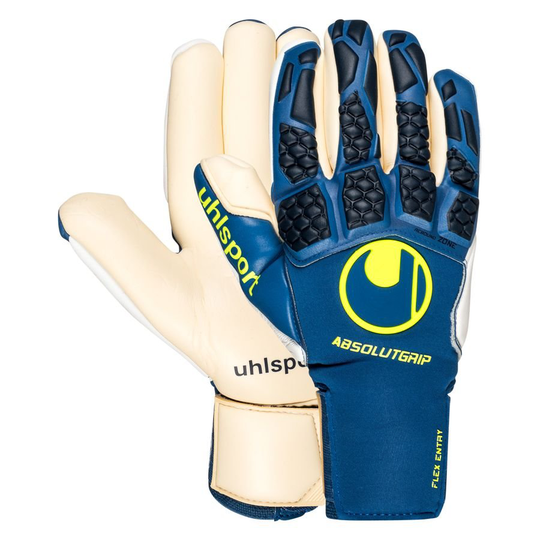 Uhlsport Maalivahdin Hanskat Hyper Act Absolutgrip Finger Surround - Sininen/Valkoinen/Keltainen