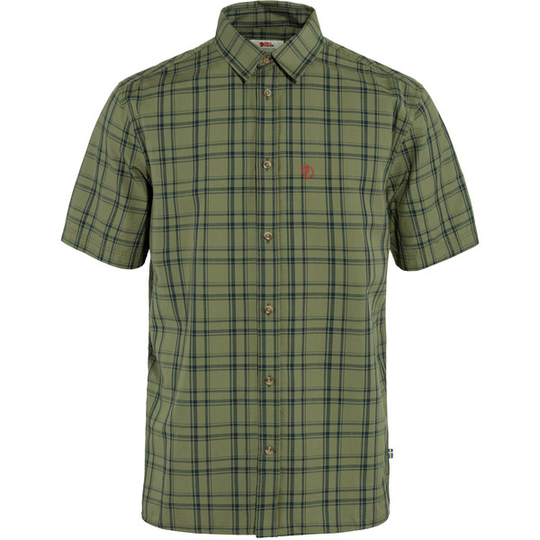 Fjällräven Övik Lite Shirt Ss M - Green-dark Navy - Miehet - L