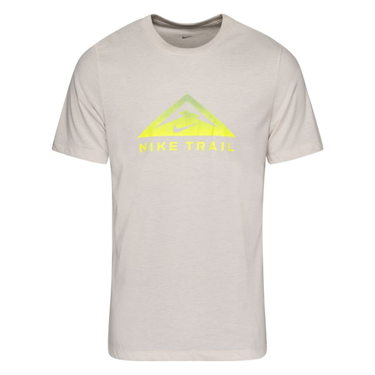 Nike Juoksu-t-paita Dri-FIT Trail - Valkoinen/Keltainen