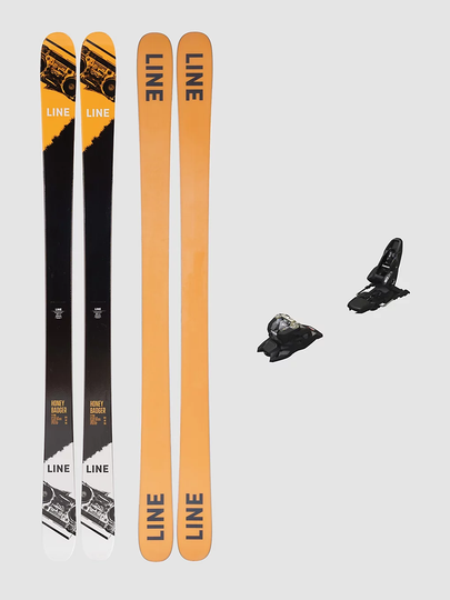 Line Honey Badger 92mm 177 + Squire 11 2023 Ski Set musta