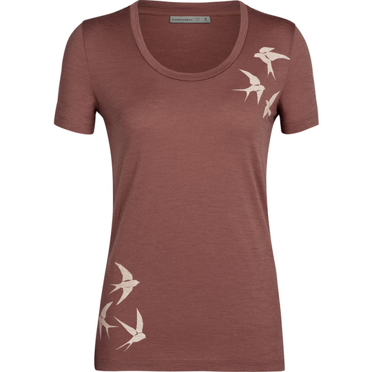 Icebreaker W Tech Lite Ii Ss Scoop Tee Shapes - Grape - Naiset - M
