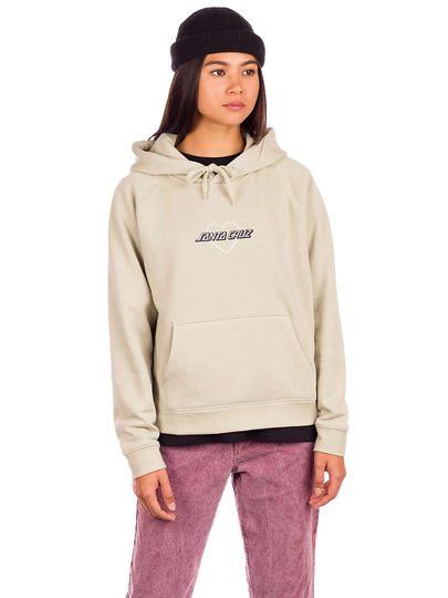 Santa Cruz Heart Strip Hoodie ruskea