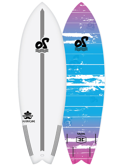Ocean Storm Sanchez 5'10 Softtop Surfboard valkoinen