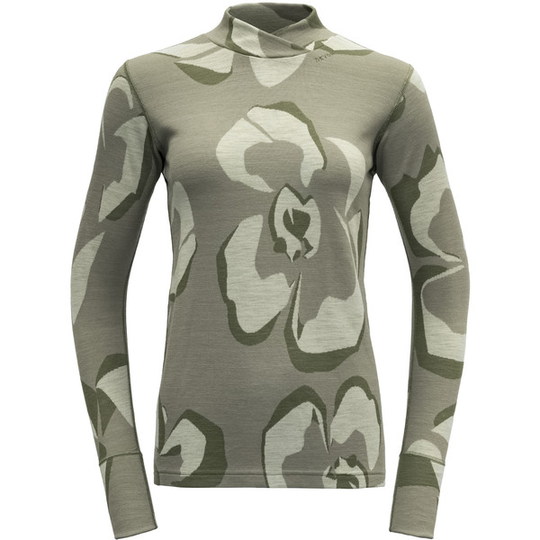 Devold Camoflower Merino 230 Shirt Wmn - Fog - Naiset - L